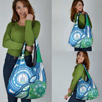Torres Strait Islander Grocery Bag Aboriginal Blue Art