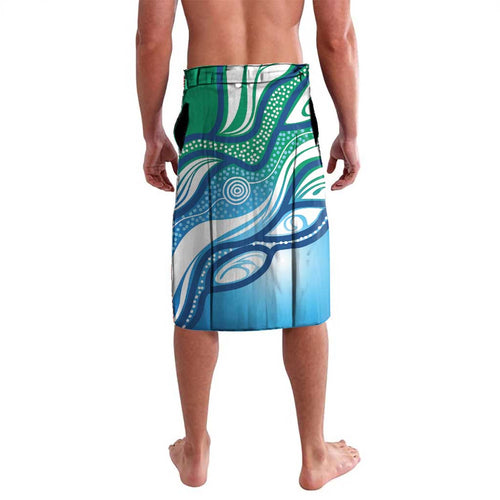 Torres Strait Islander Lavalava Aboriginal Blue Art