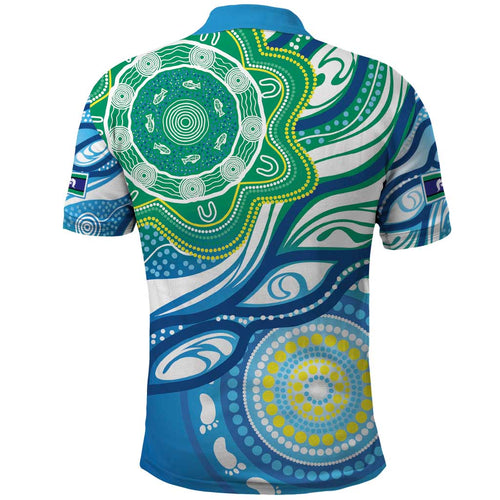 Torres Strait Islander Polo Shirt Aboriginal Blue Art