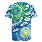 Torres Strait Islander Rugby Jersey Aboriginal Blue Art