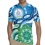 Torres Strait Islander Rugby Jersey Aboriginal Blue Art
