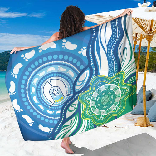 Torres Strait Islander Sarong Aboriginal Blue Art