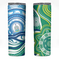 Torres Strait Islander Skinny Tumbler Aboriginal Blue Art