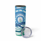 Torres Strait Islander Skinny Tumbler Aboriginal Blue Art
