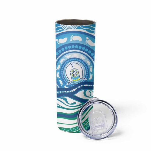 Torres Strait Islander Skinny Tumbler Aboriginal Blue Art