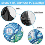 Torres Strait Islander Spare Tire Cover Aboriginal Blue Art