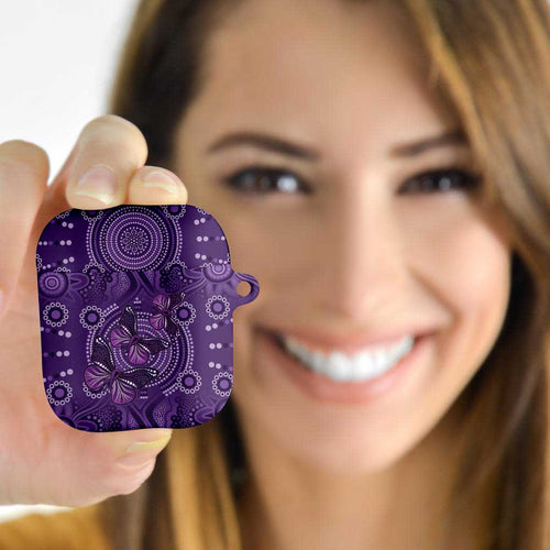 Purple Butterfly Spirit AirPods Case Australian Epilepsy Awareness - Aussie Hoodie
