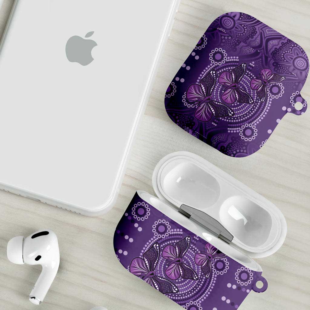 Purple Butterfly Spirit AirPods Case Australian Epilepsy Awareness - Aussie Hoodie