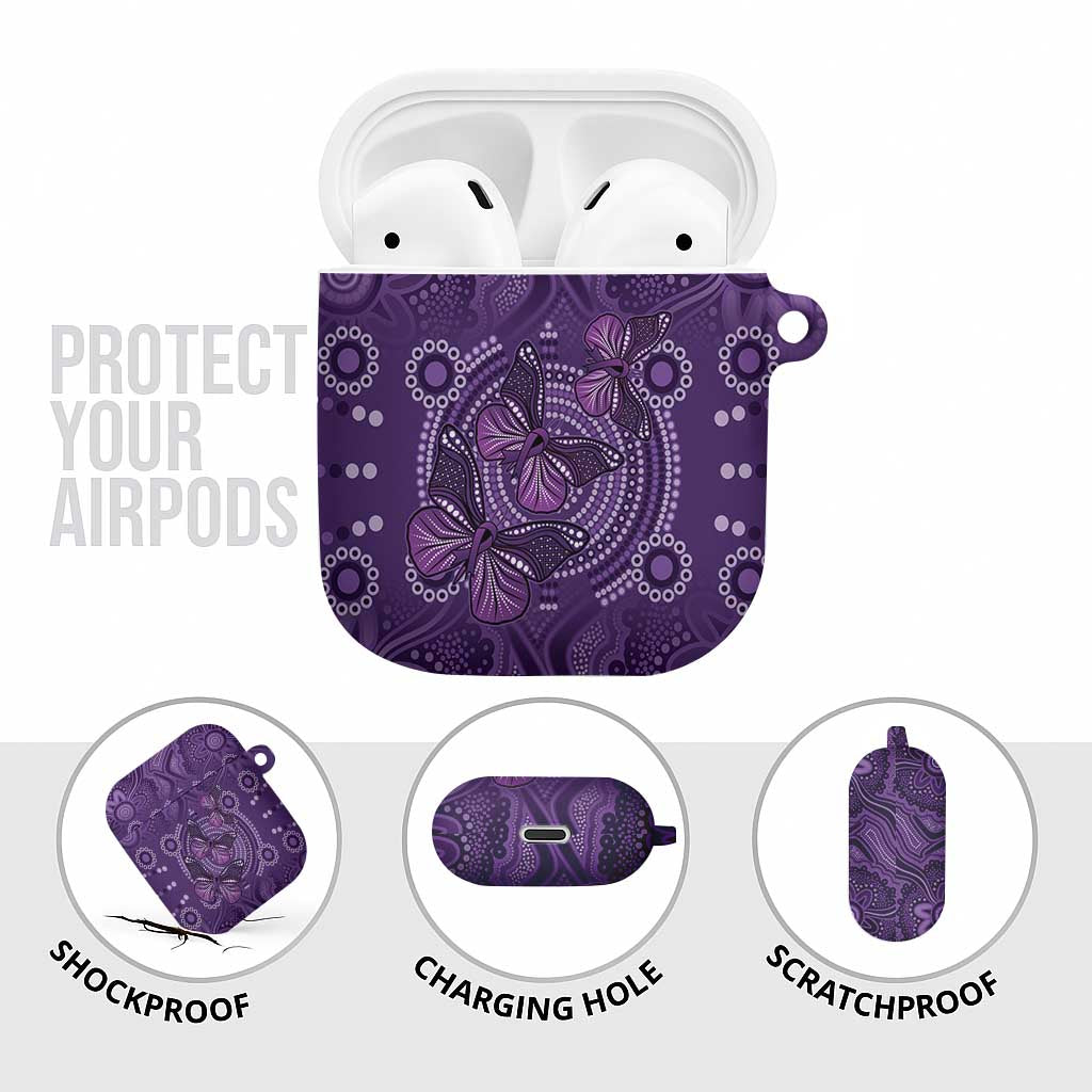Purple Butterfly Spirit AirPods Case Australian Epilepsy Awareness - Aussie Hoodie