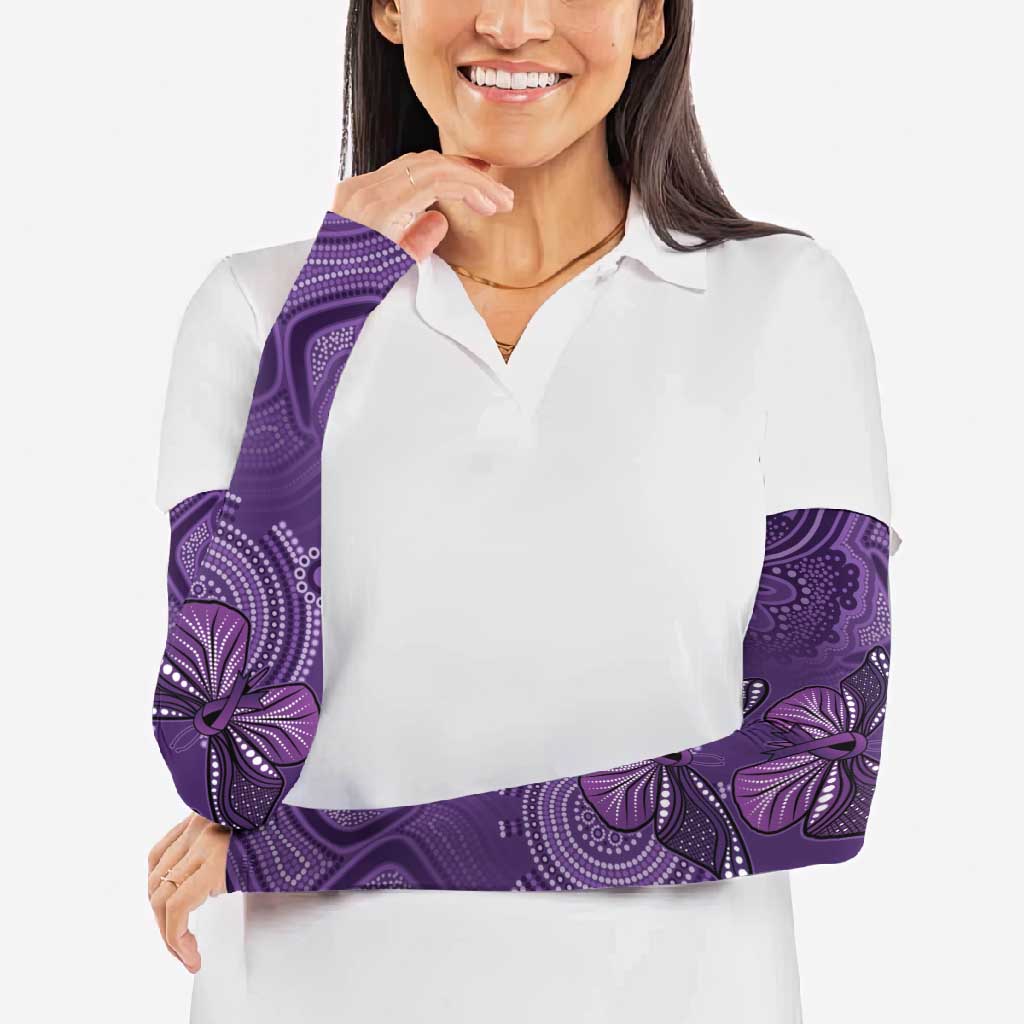 Purple Butterfly Spirit Arm Sleeves Australian Epilepsy Awareness - Aussie Hoodie