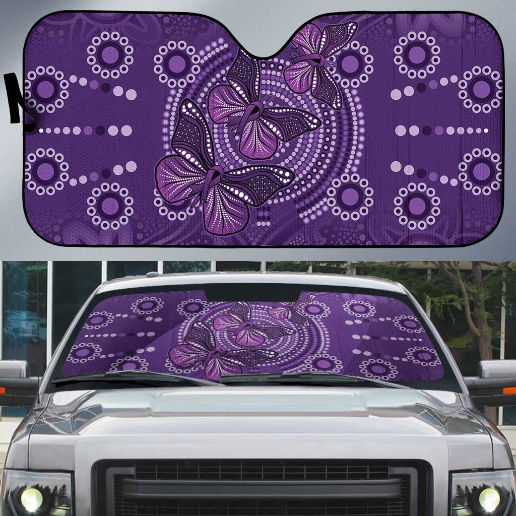 Purple Butterfly Spirit Auto Sun Shade Australian Epilepsy Awareness - Aussie Hoodie
