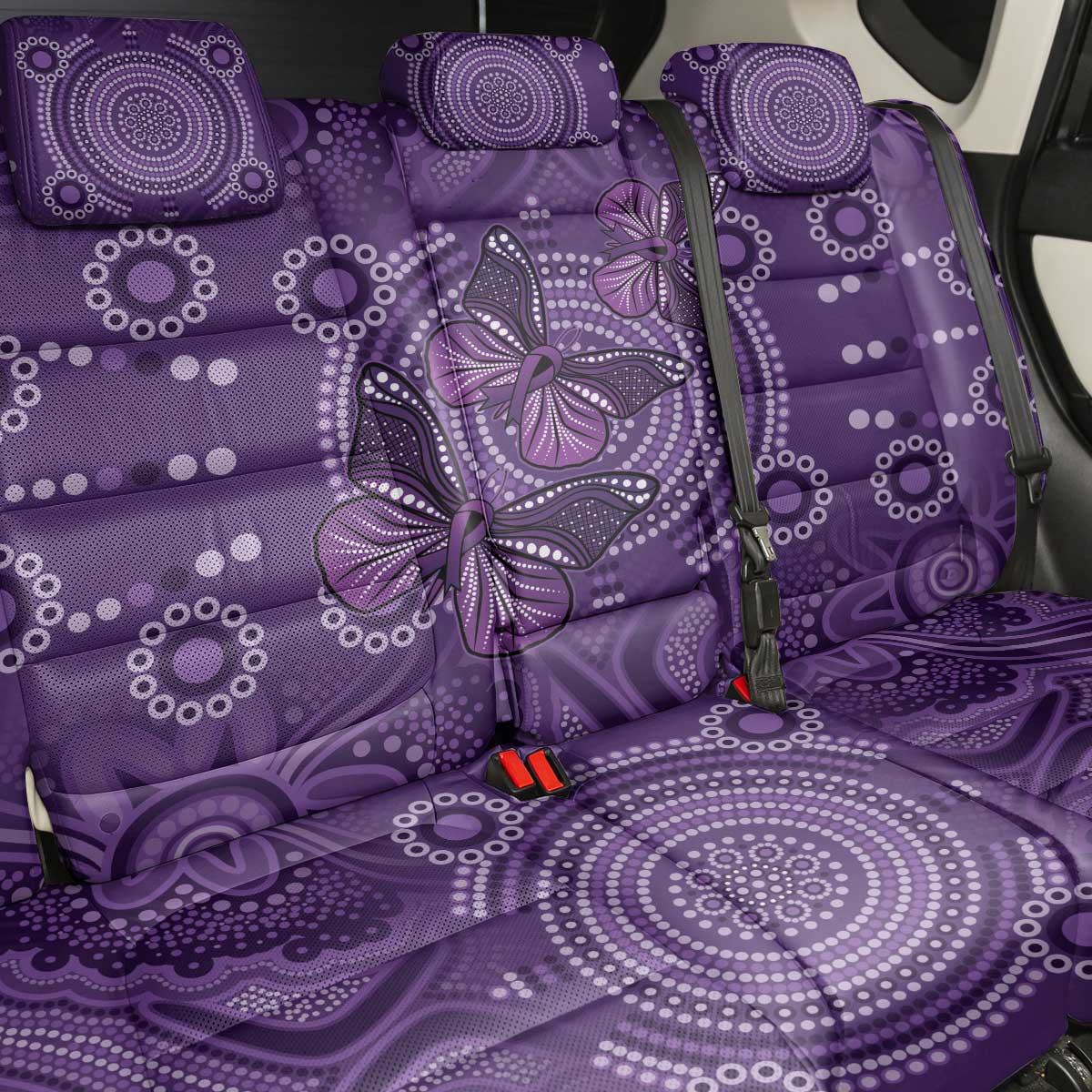 Purple Butterfly Spirit Back Car Seat Cover Australian Epilepsy Awareness - Aussie Hoodie