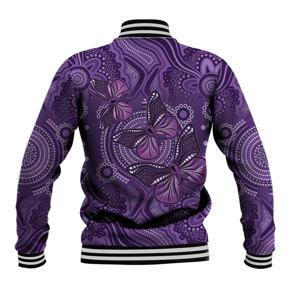 Purple Butterfly Spirit Baseball Jacket Australian Epilepsy Awareness - Aussie Hoodie
