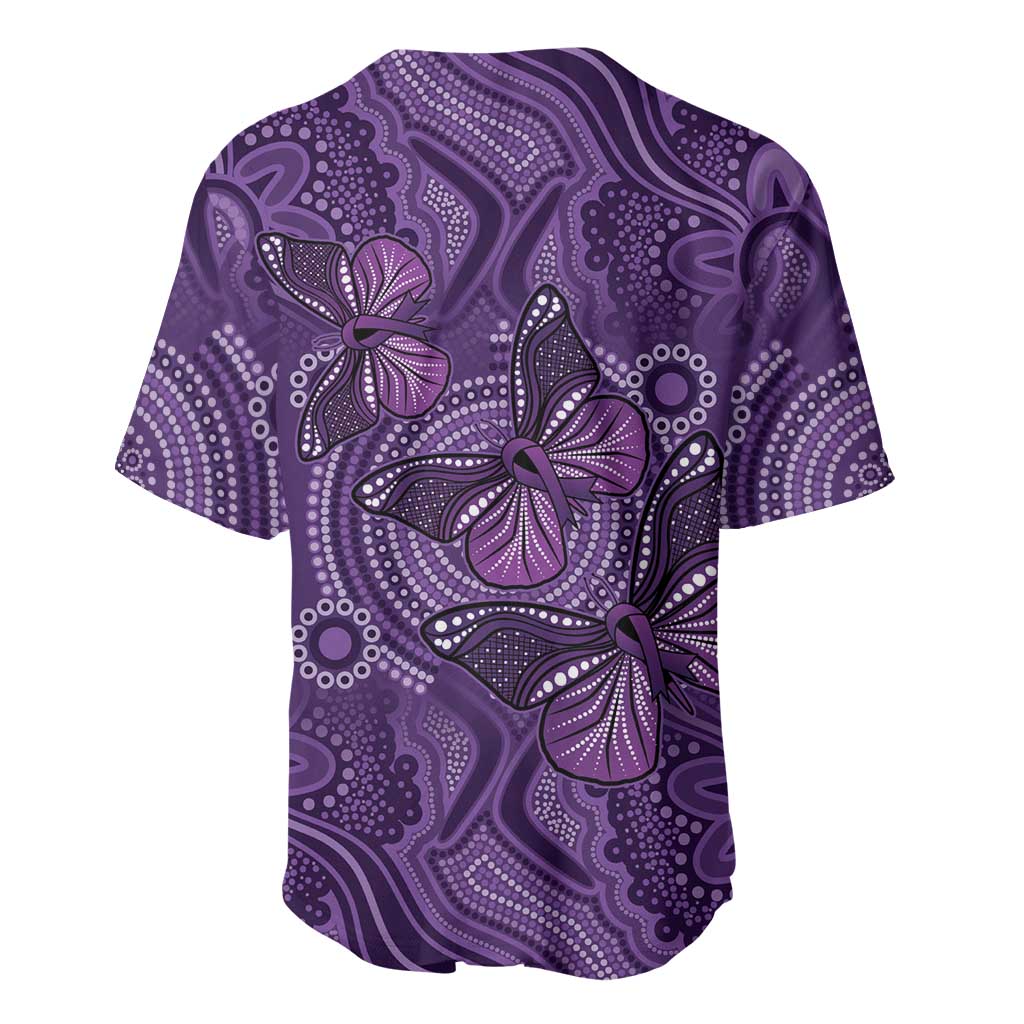 Purple Butterfly Spirit Baseball Jersey Australian Epilepsy Awareness - Aussie Hoodie