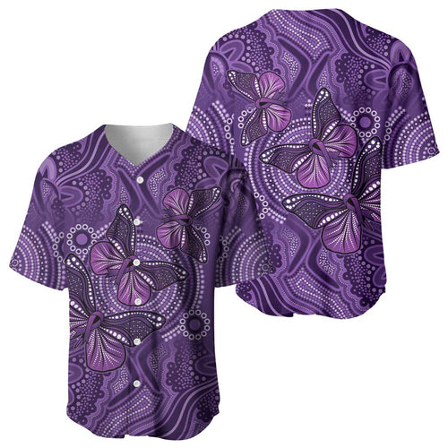 Purple Butterfly Spirit Baseball Jersey Australian Epilepsy Awareness - Aussie Hoodie