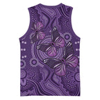 Purple Butterfly Spirit Basketball Jersey Australian Epilepsy Awareness - Aussie Hoodie