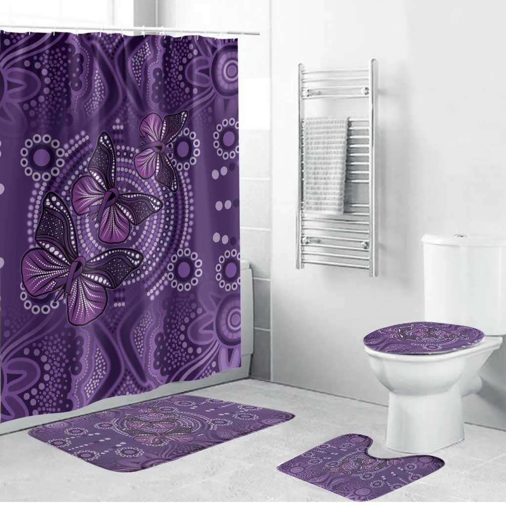 Purple Butterfly Spirit Bathroom Set Australian Epilepsy Awareness - Aussie Hoodie