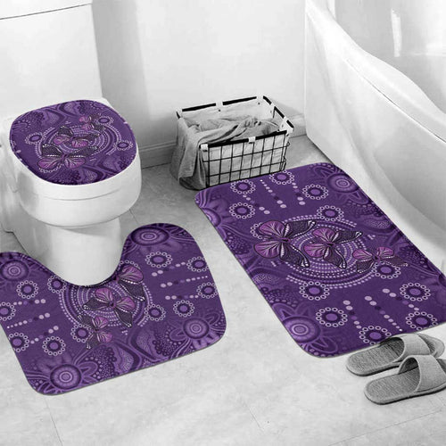 Purple Butterfly Spirit Bathroom Set Australian Epilepsy Awareness - Aussie Hoodie