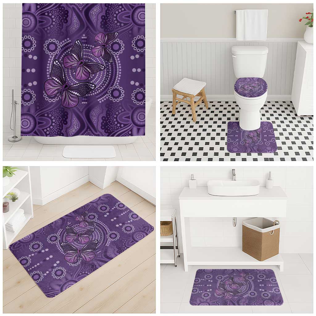 Purple Butterfly Spirit Bathroom Set Australian Epilepsy Awareness - Aussie Hoodie