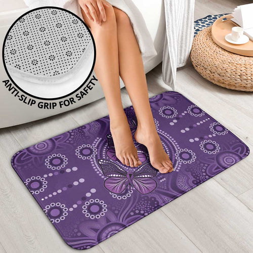 Purple Butterfly Spirit Bathroom Set Australian Epilepsy Awareness - Aussie Hoodie