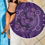 Purple Butterfly Spirit Beach Blanket Australian Epilepsy Awareness - Aussie Hoodie