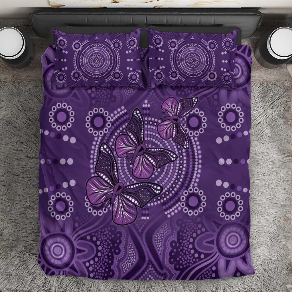Purple Butterfly Spirit Bedding Set Australian Epilepsy Awareness - Aussie Hoodie