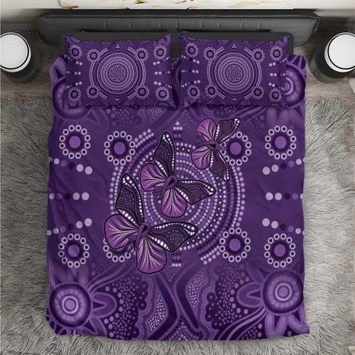 Purple Butterfly Spirit Bedding Set Australian Epilepsy Awareness - Aussie Hoodie