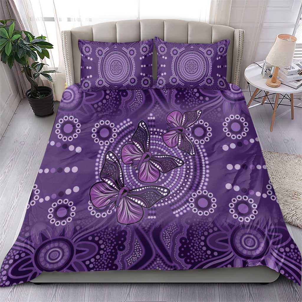 Purple Butterfly Spirit Bedding Set Australian Epilepsy Awareness - Aussie Hoodie
