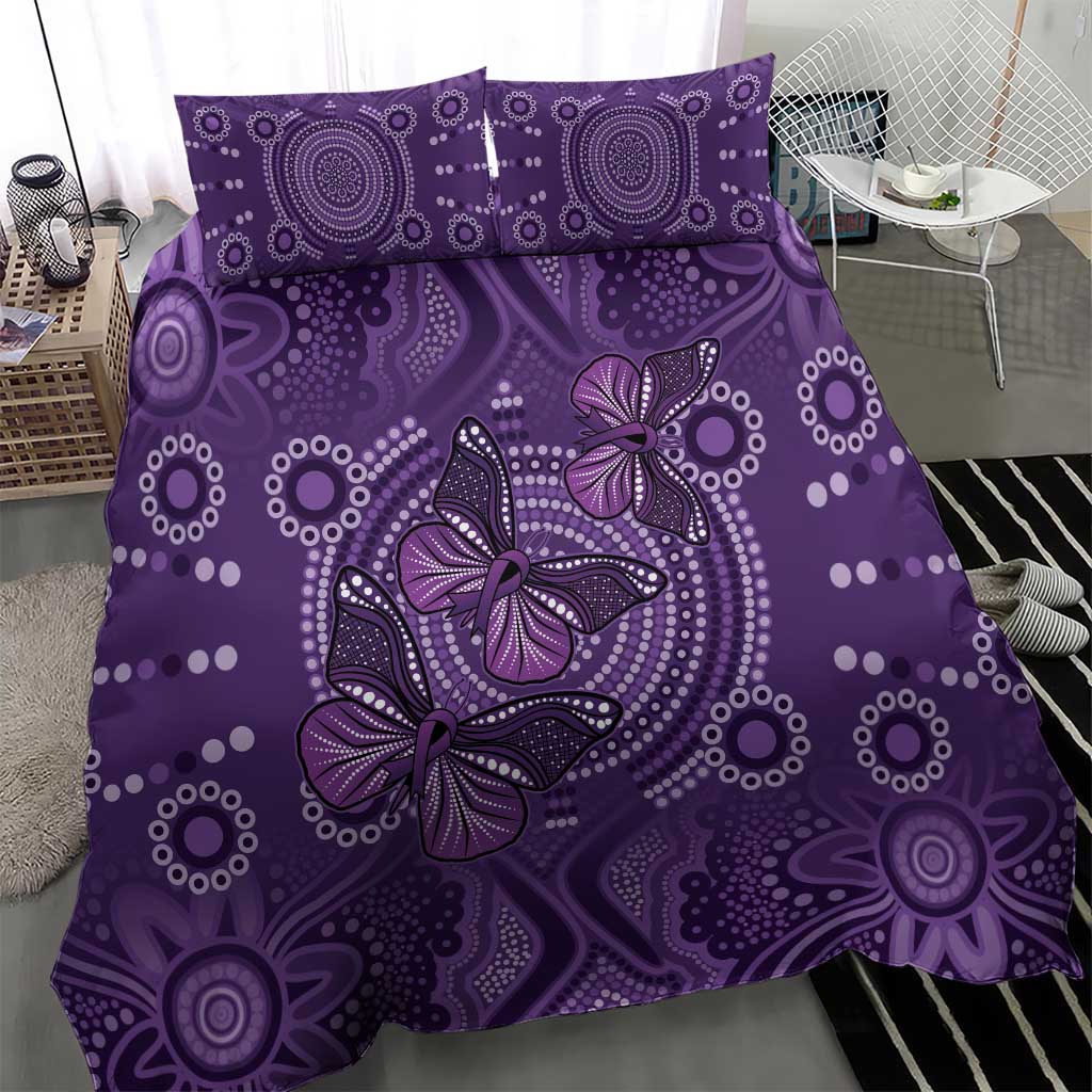 Purple Butterfly Spirit Bedding Set Australian Epilepsy Awareness - Aussie Hoodie
