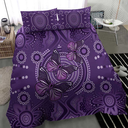 Purple Butterfly Spirit Bedding Set Australian Epilepsy Awareness - Aussie Hoodie