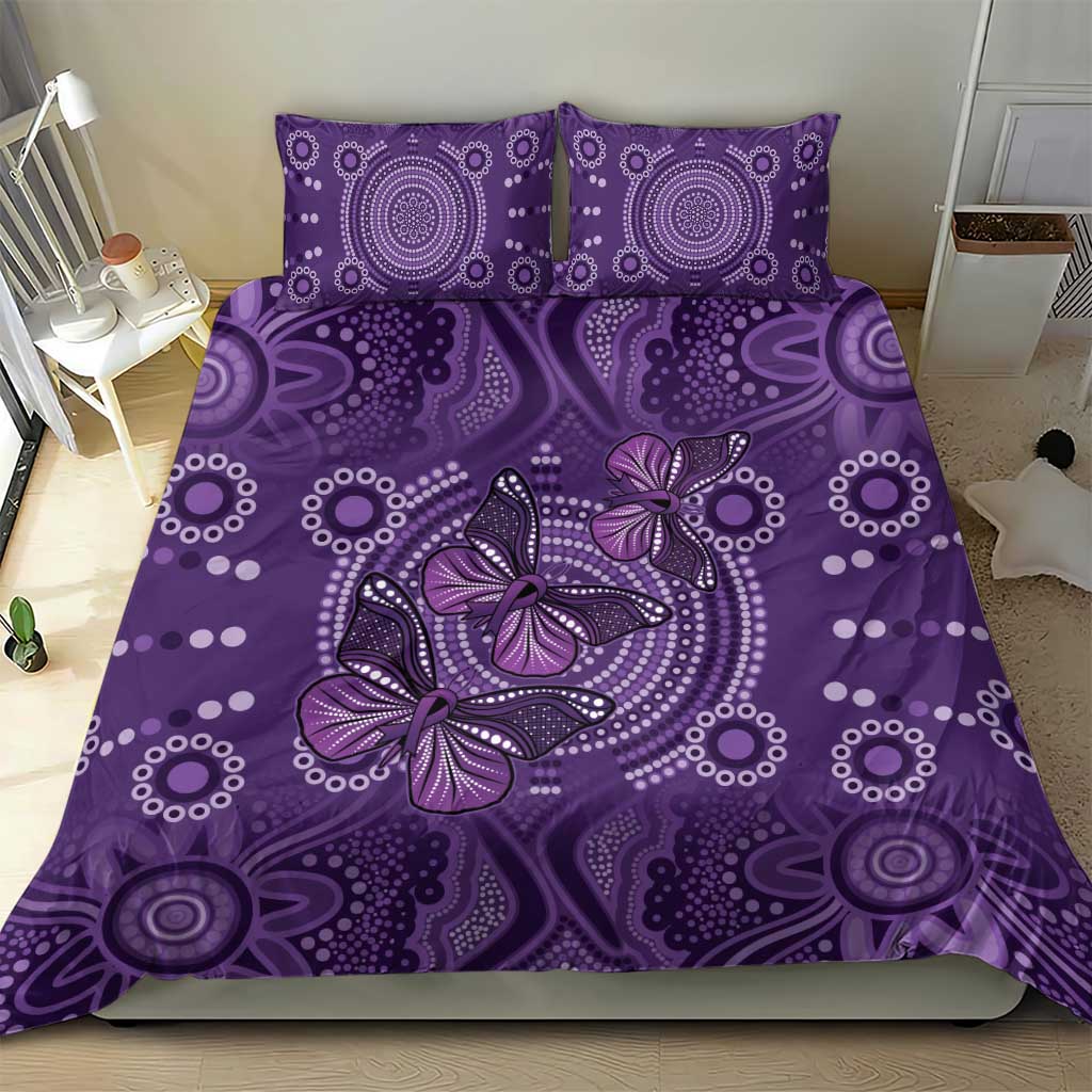 Purple Butterfly Spirit Bedding Set Australian Epilepsy Awareness - Aussie Hoodie