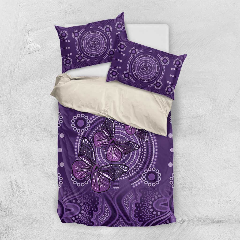 Purple Butterfly Spirit Bedding Set Australian Epilepsy Awareness - Aussie Hoodie