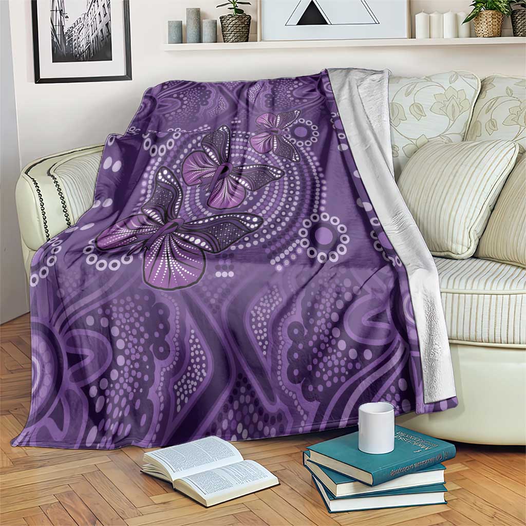 Purple Butterfly Spirit Blanket Australian Epilepsy Awareness - Aussie Hoodie