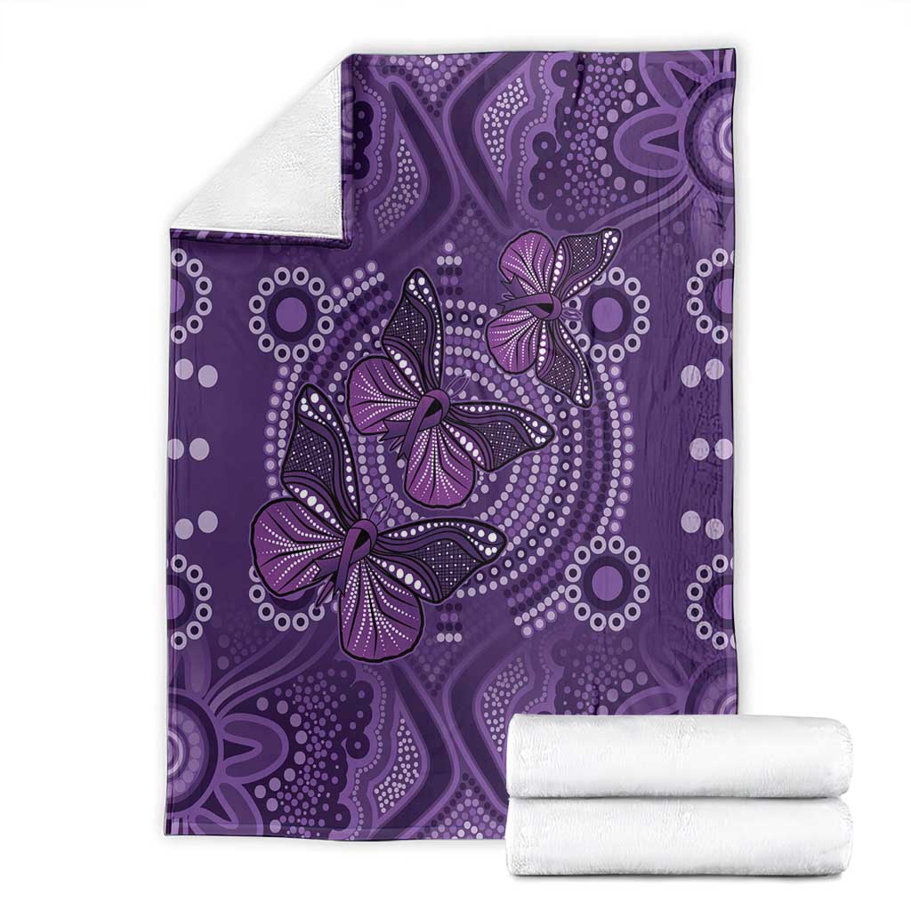 Purple Butterfly Spirit Blanket Australian Epilepsy Awareness - Aussie Hoodie