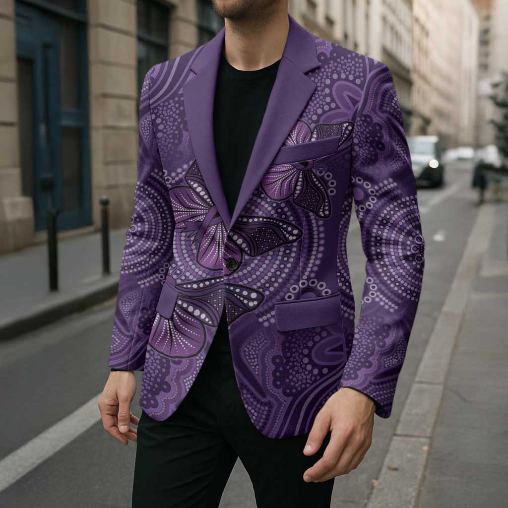 Purple Butterfly Spirit Blazer Australian Epilepsy Awareness - Aussie Hoodie