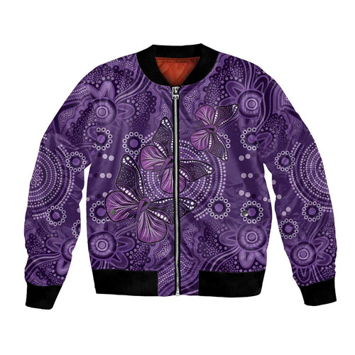 Purple Butterfly Spirit Bomber Jacket Australian Epilepsy Awareness - Aussie Hoodie