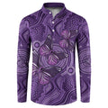 Purple Butterfly Spirit Button Sweatshirt Australian Epilepsy Awareness - Aussie Hoodie