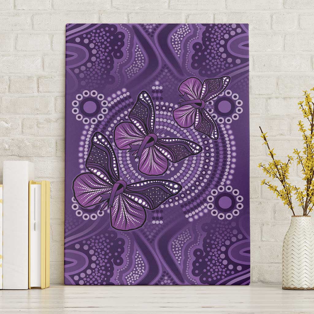 Purple Butterfly Spirit Canvas Wall Art Australian Epilepsy Awareness - Aussie Hoodie