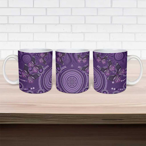 Purple Butterfly Spirit Ceramic Mug Australian Epilepsy Awareness - Aussie Hoodie