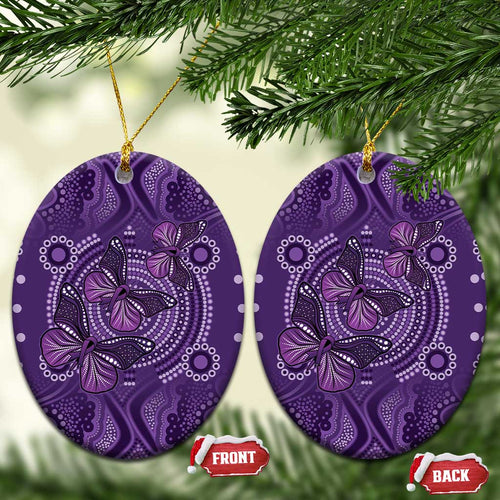 Purple Butterfly Spirit Ceramic Ornament Australian Epilepsy Awareness - Aussie Hoodie