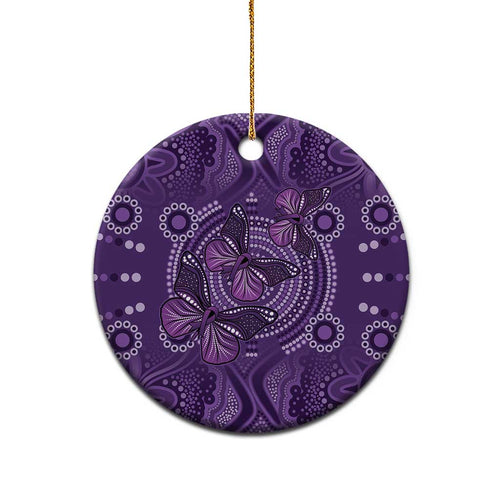 Purple Butterfly Spirit Ceramic Ornament Australian Epilepsy Awareness - Aussie Hoodie