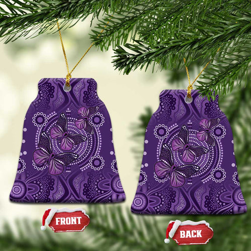 Purple Butterfly Spirit Ceramic Ornament Australian Epilepsy Awareness - Aussie Hoodie
