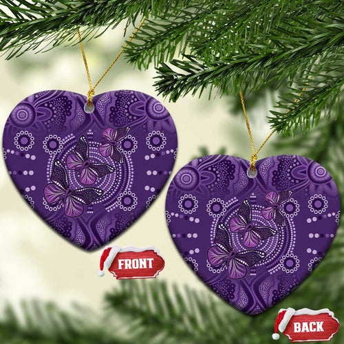 Purple Butterfly Spirit Ceramic Ornament Australian Epilepsy Awareness - Aussie Hoodie