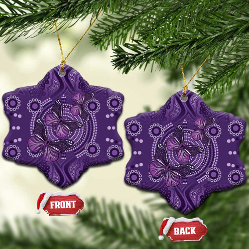 Purple Butterfly Spirit Ceramic Ornament Australian Epilepsy Awareness - Aussie Hoodie