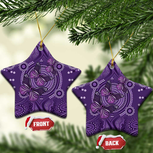 Purple Butterfly Spirit Ceramic Ornament Australian Epilepsy Awareness - Aussie Hoodie