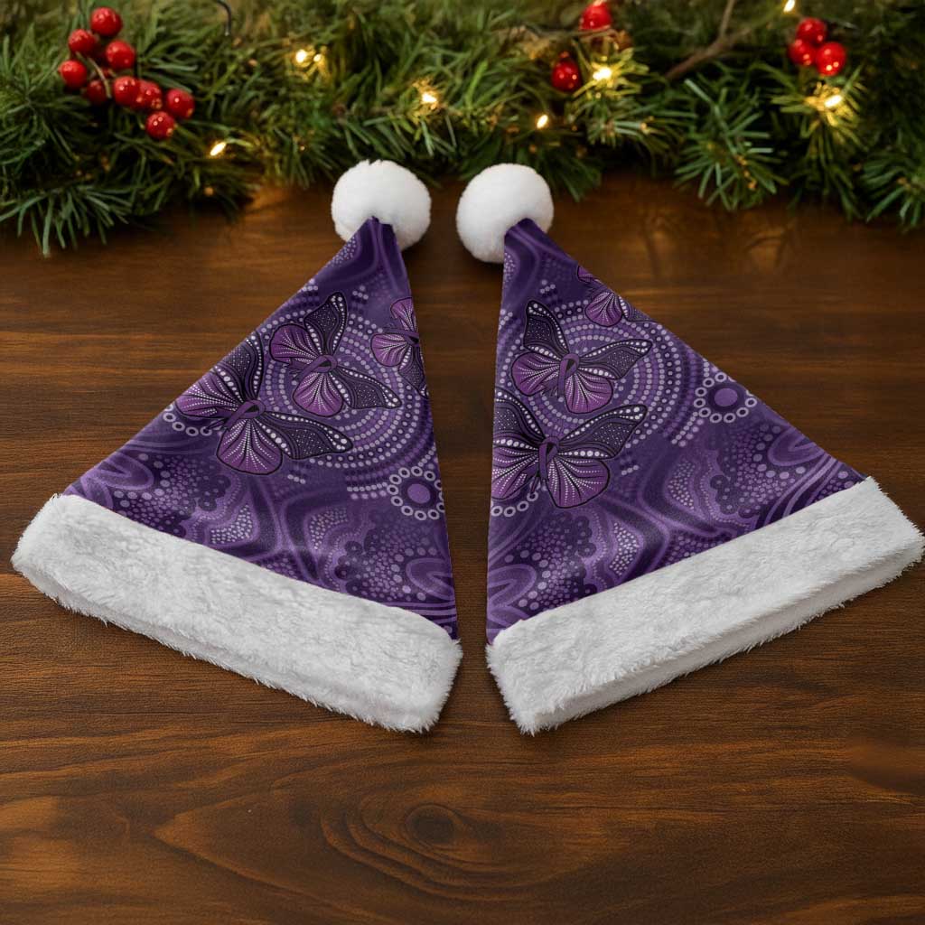 Purple Butterfly Spirit Christmas Santa Hat Australian Epilepsy Awareness - Aussie Hoodie
