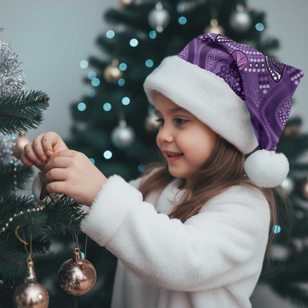 Purple Butterfly Spirit Christmas Santa Hat Australian Epilepsy Awareness - Aussie Hoodie