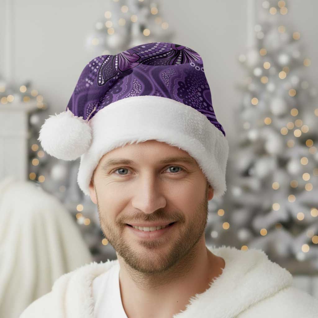 Purple Butterfly Spirit Christmas Santa Hat Australian Epilepsy Awareness - Aussie Hoodie