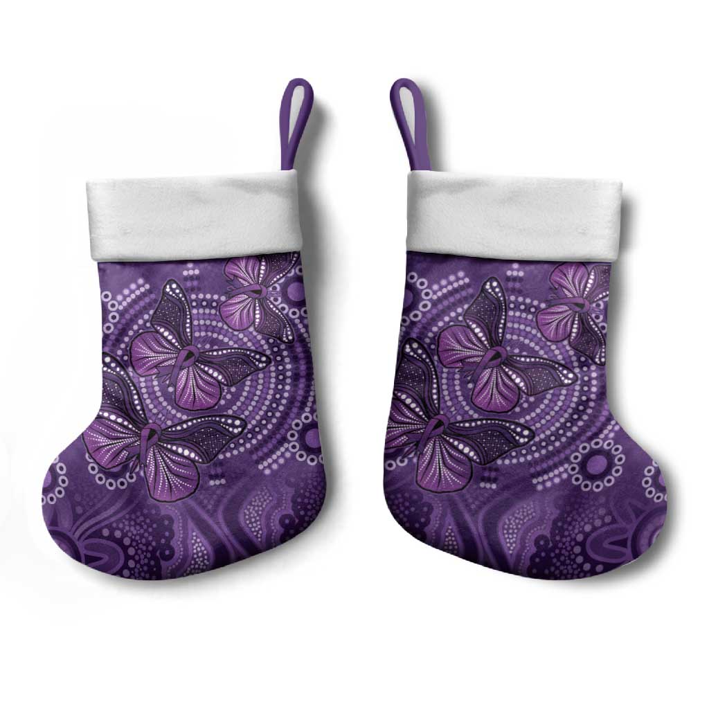 Purple Butterfly Spirit Christmas Stocking Australian Epilepsy Awareness - Aussie Hoodie