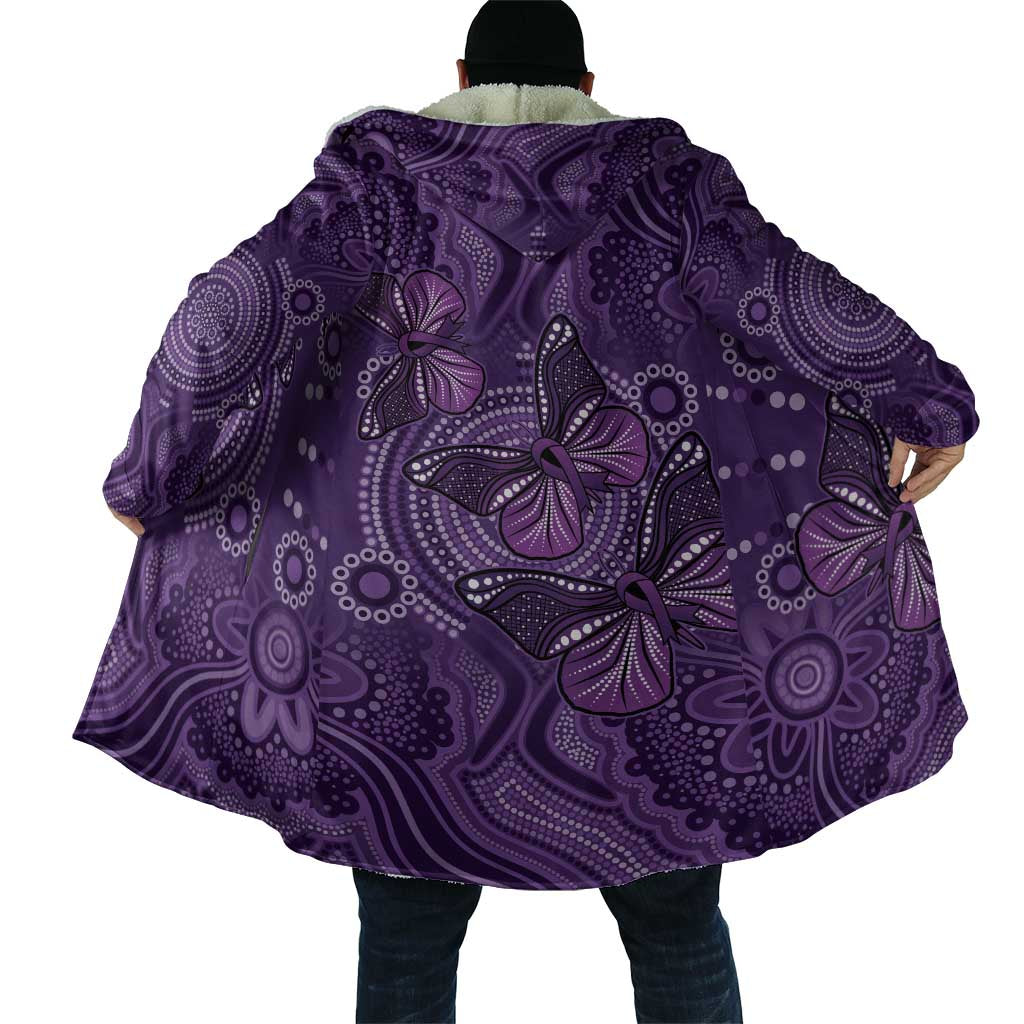 Purple Butterfly Spirit Cloak Australian Epilepsy Awareness - Aussie Hoodie
